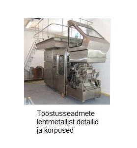 Rinaldo OÜ tööstusseadmete detailid ja korpused